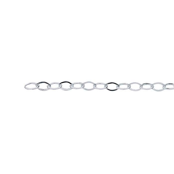 1/10 Silver-Filled Flat Cable Chain