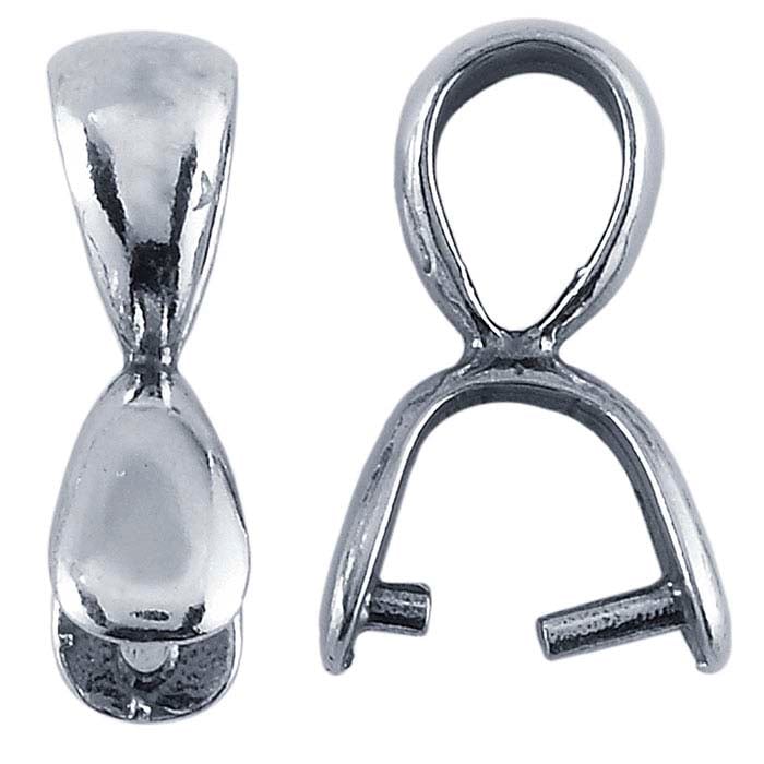 Sterling Silver Pinch Pendant Bail with Ring