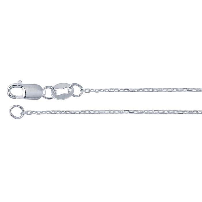 Sterling Silver Diamond-Cut Oval Cable Chain
