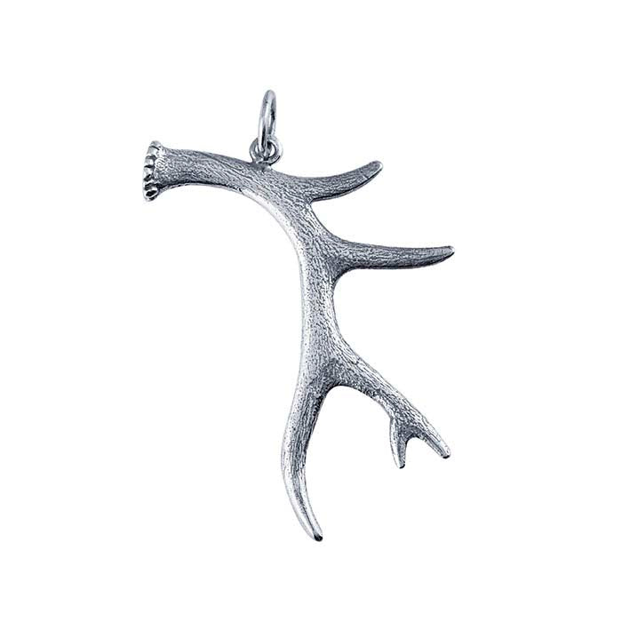 Sterling Silver Five-Point Antler Pendant