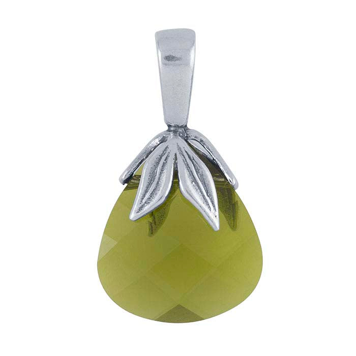 Sterling Silver Leaves Pinch Pendant Bail