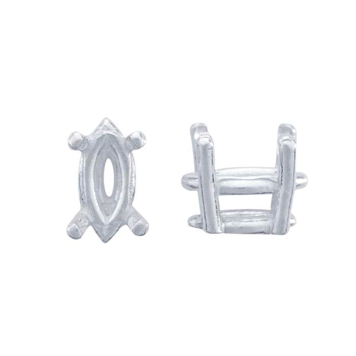 Sterling Silver 6 x Marquise ReadySet™ Basket 4-Prong Setting