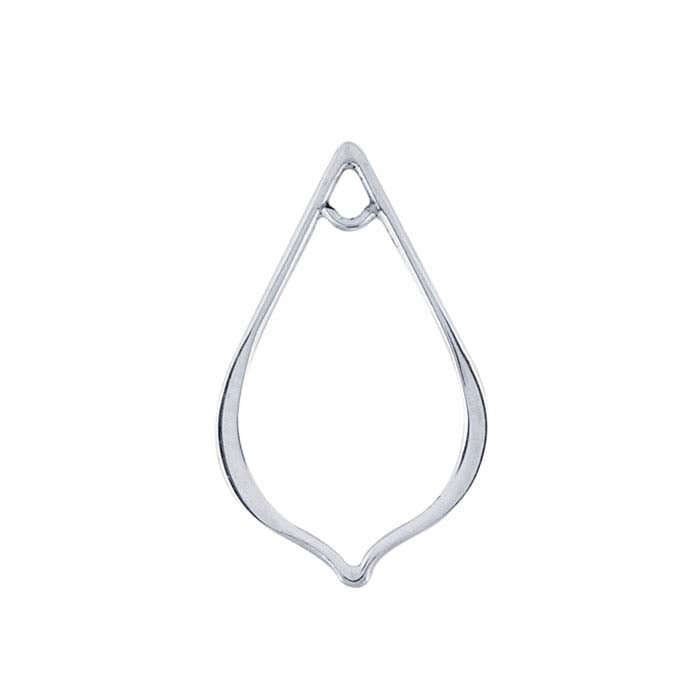 스털링 실버 노치드 티어드롭 컴포넌트