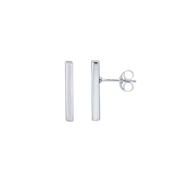 Rechteckige Ohrstecker aus Sterlingsilber