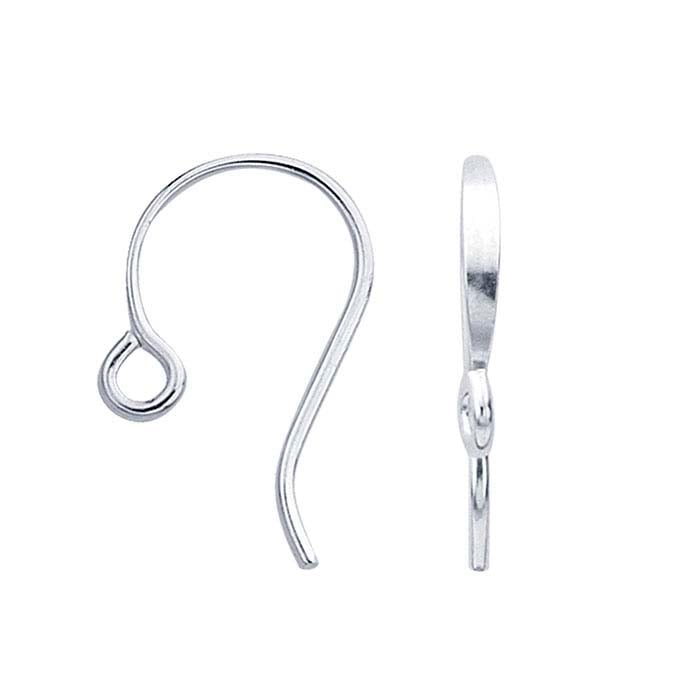 Flattened Ear Wire with Loop