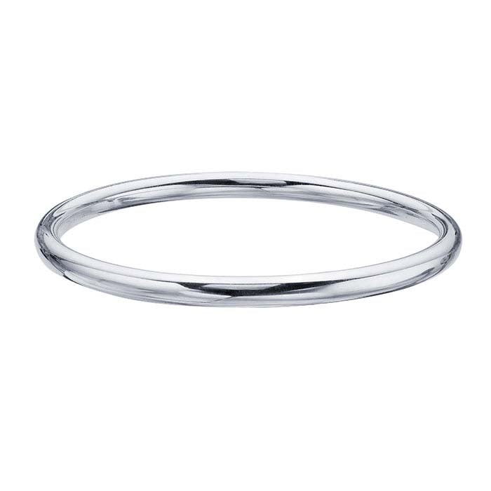Bracciale rigido a tubo in argento sterling