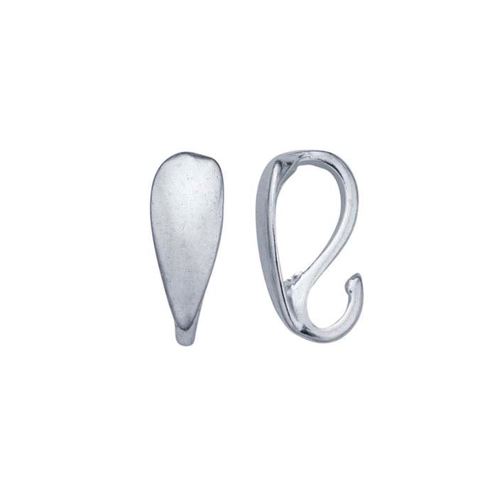 Sterling Silver Teardrop Pendant Bails with Hidden Loop