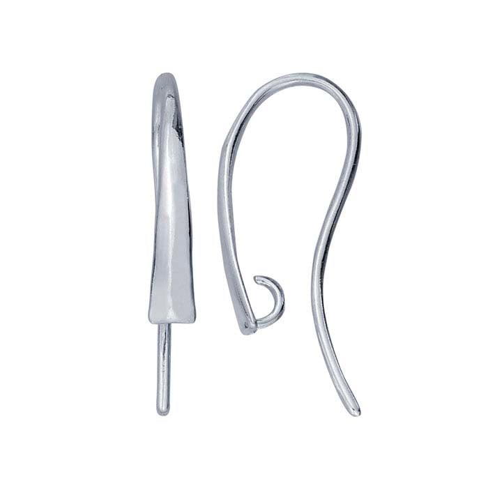 스털링 실버 길쭉한 물방울 귀걸이 와이어 숨겨진 오픈 링 포함