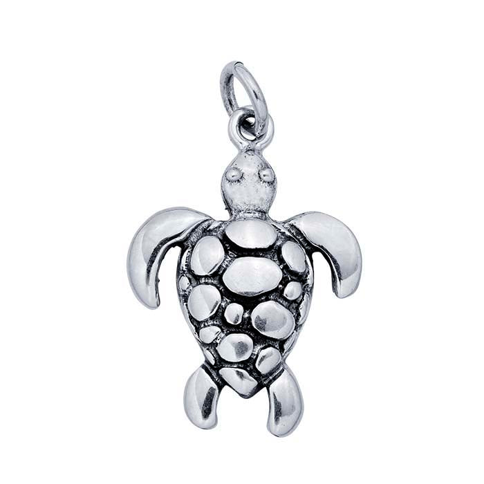Sterling Silver Sea Turtle Pendant