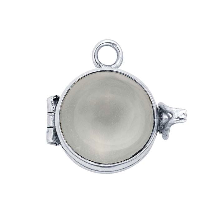 Sterling Silver Round Locket Charm