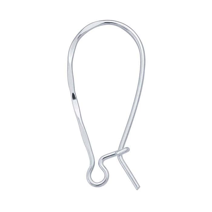 Sterling Silver Hammered Kidney Ear Wire