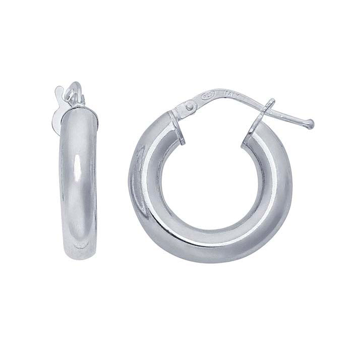Sterling Silver Tubing Hoop Earrings
