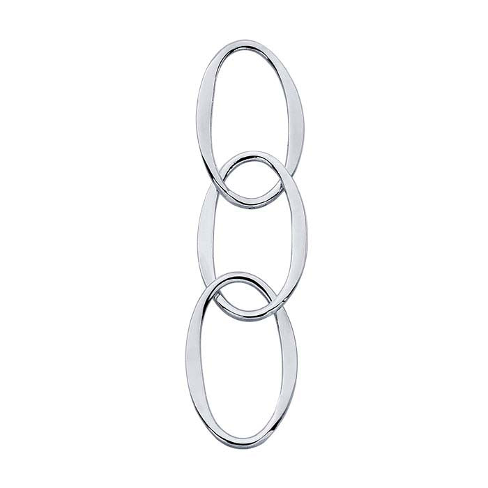 Sterling Silver Triple-Oval Component