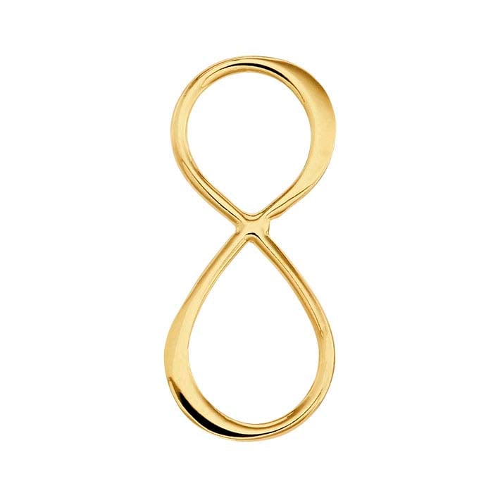 14K sunki geltono aukso padengtas sidabro komponentas „Infinity“