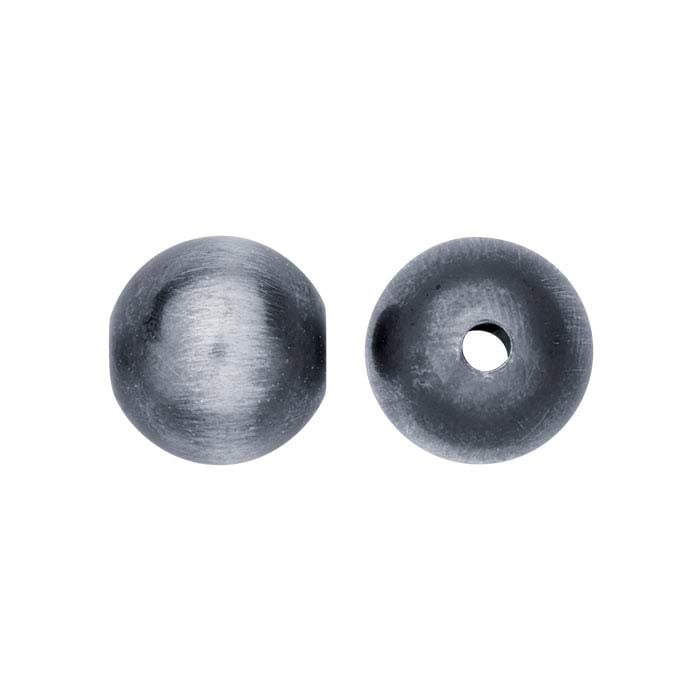 스털링 실버 산화 새틴 마감 12mm 원형 비드