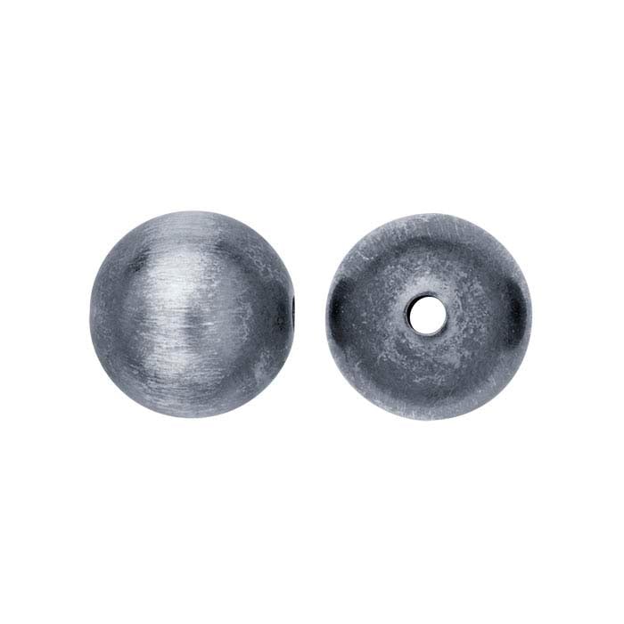 스털링 실버 산화 새틴 마감 14mm 원형 비즈