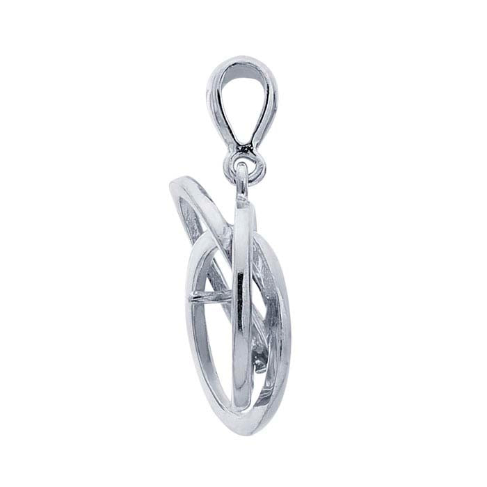 Sterling Silver Love-Knot Pearl Pendant Mounting