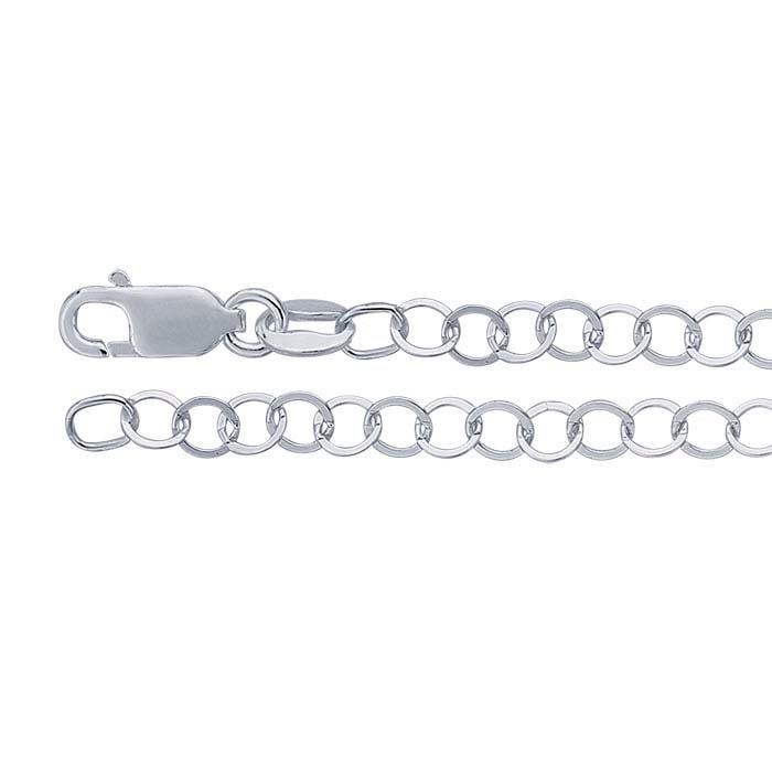 Sterling Silver Flat Round Cable Chain