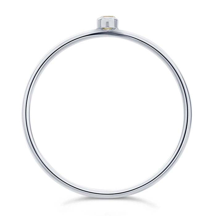 Sterling Silver Lime-Green CZ-Set Ring