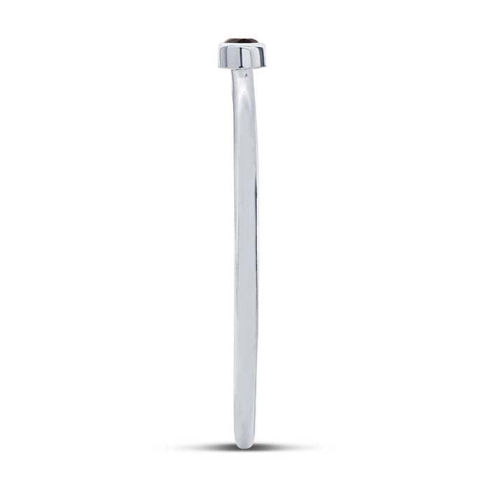 Sterling Silver Black CZ-Set Ring