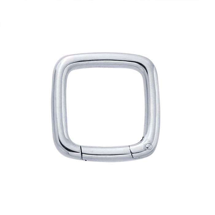 Sterling Silver Square Push Clasp