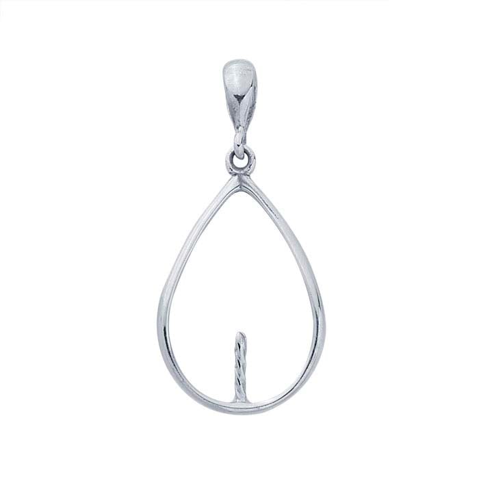 Sterling Silver Teardrop Pearl Pendant Mounting