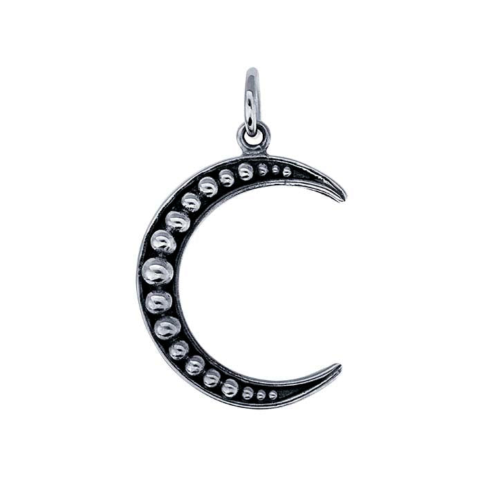 Sterling Silver Crescent Moon Pendant