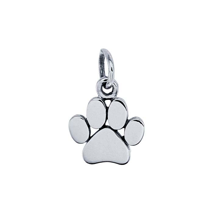 Sterling Silver Paw-Print Charm