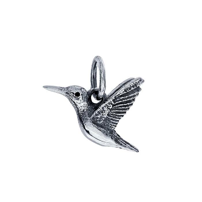 スターリングシルバー 3D ハチドリ チャーム