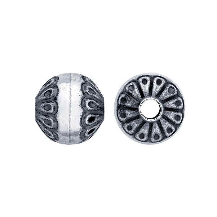 Sterling Silver Round Stamped Bead