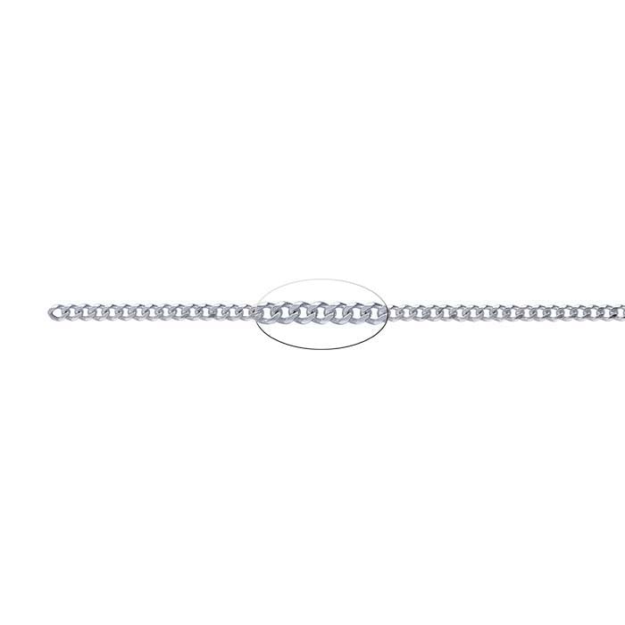 Sterling Silver Beveled Curb Chain