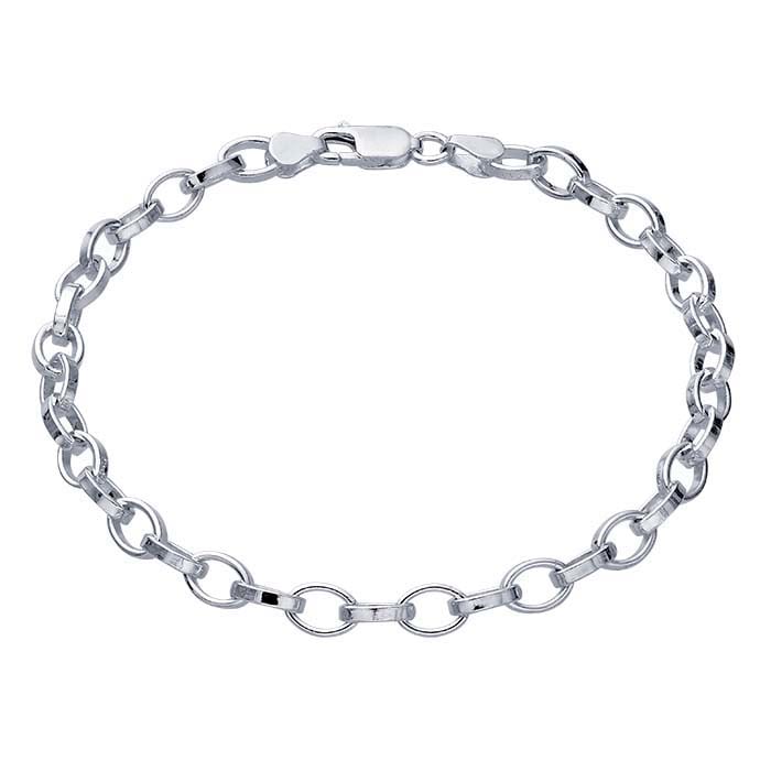 Sterling Silver Oval Link Chain Bracelet