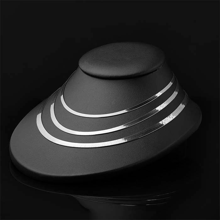 שרשרת הרינגבון מצופה רודיום מכסף סטרלינג בעובי 5.4 מ"מ