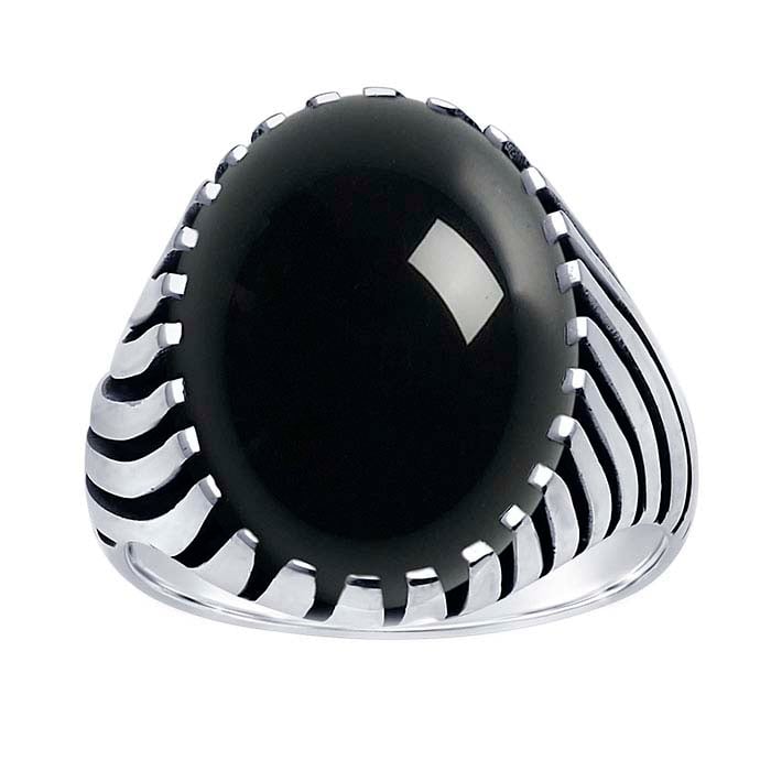 Sterling Silver Swirl Ridged 20 x 15mm Oval Cabochon Ring Mounting