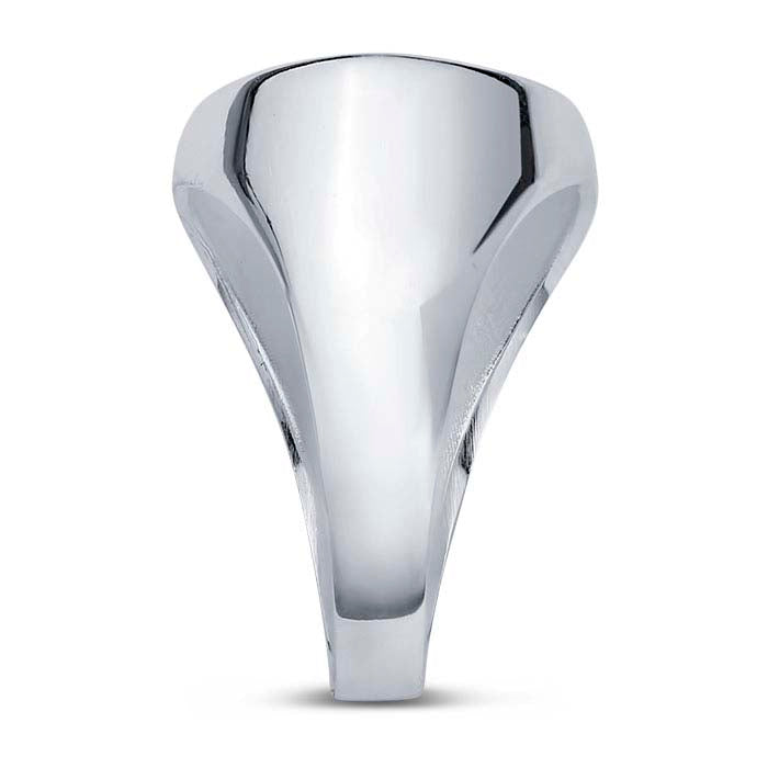 Srebrny pierścionek sygnetowy 18 mm, okrągły