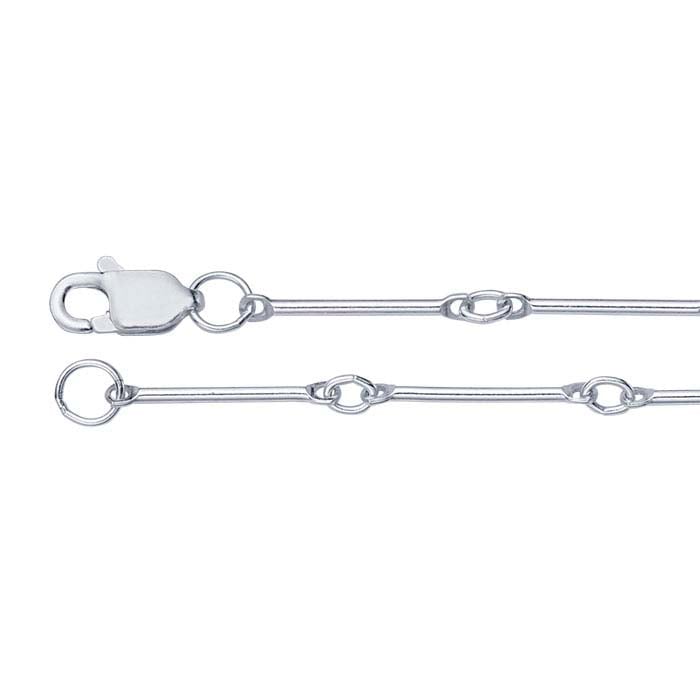 Sterling Silver Straight Bar & Link Chain