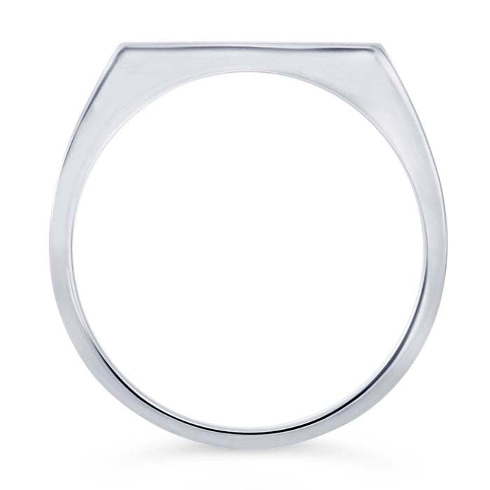 Sterling Silver 6.2 x 13mm Rectangle Signet Ring
