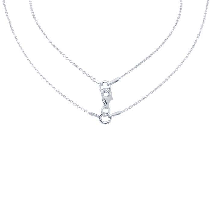 Sterling Silver Tiered Two-Strand Oval Cable Chain Necklace