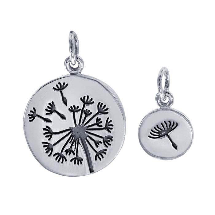 Sterling Silver Dandelion Charm Set