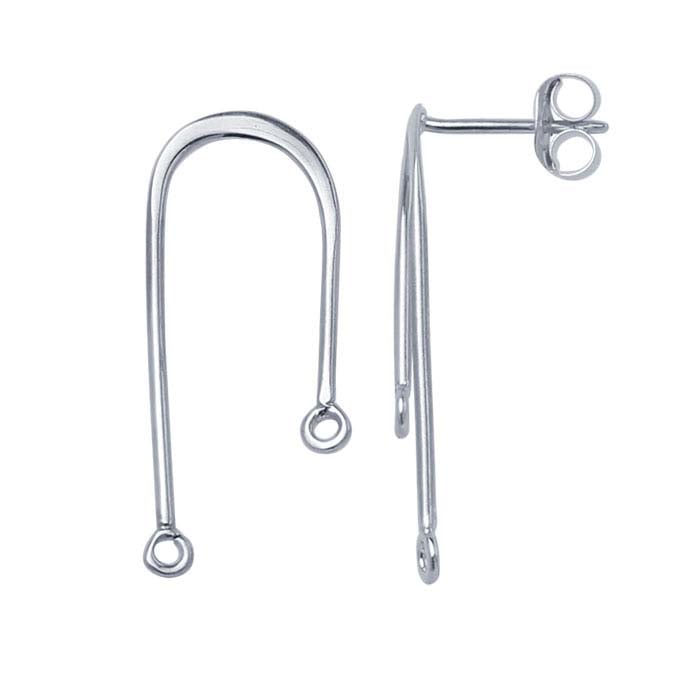 Sterling Silver Arch Post Earring with Closed Rings