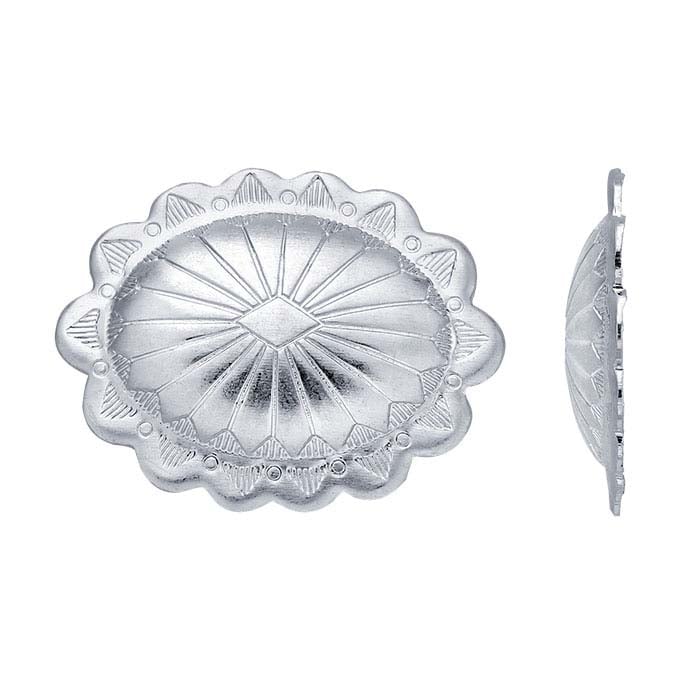 Sterling Silver 21.3 x Oval Concho
