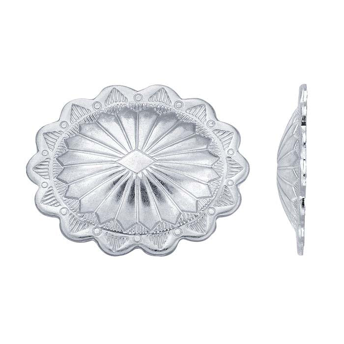 Sterling Silver 28.7 x Oval Concho