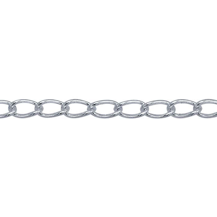 Argentium® Silver Curb Chain, By the Foot
