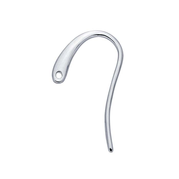 Sterling Silver Flattened Ear Wire with Hole