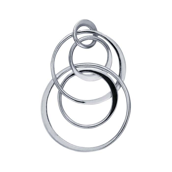 Sterling Silver Flattened Five-Link Circle Component