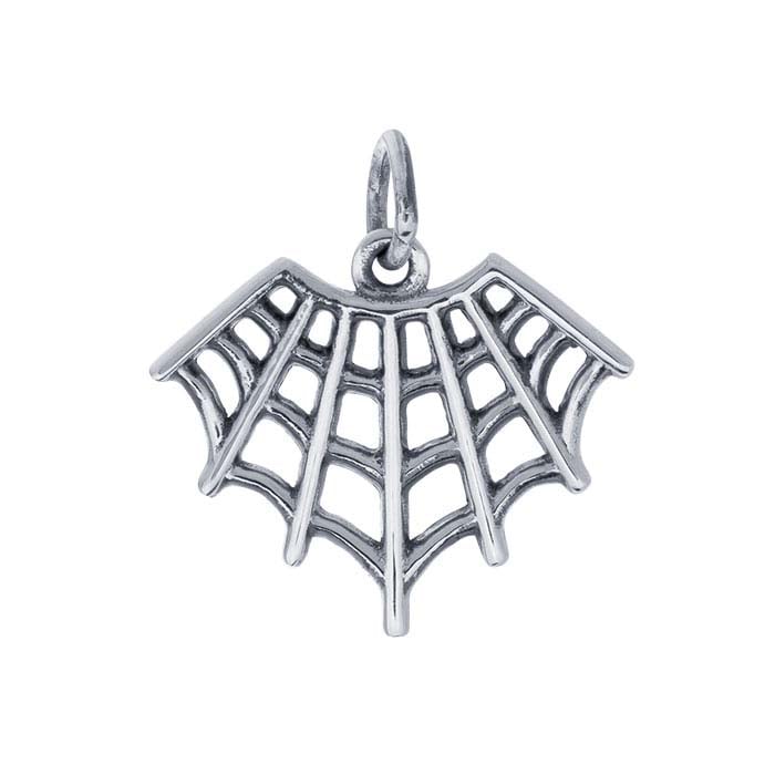 Sterling Silver Spider Web Charm