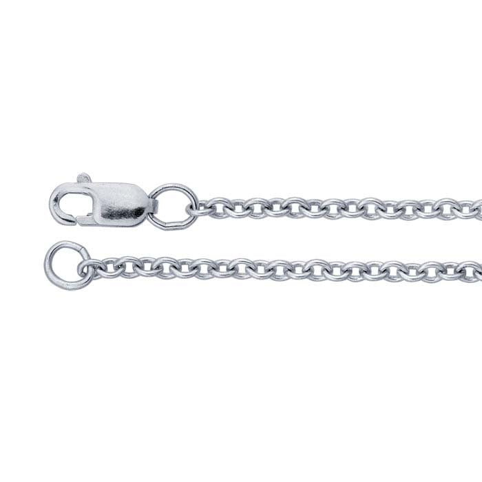 سلسلة كابل بيضاوية 1.9 مم من الفضة Argentium®