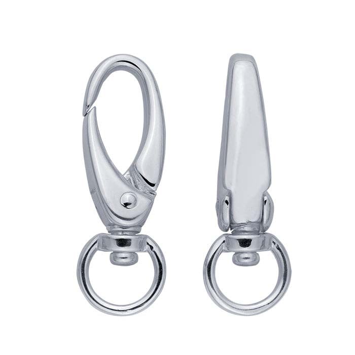 Sterling Silver Key Chain with Swivel Ring