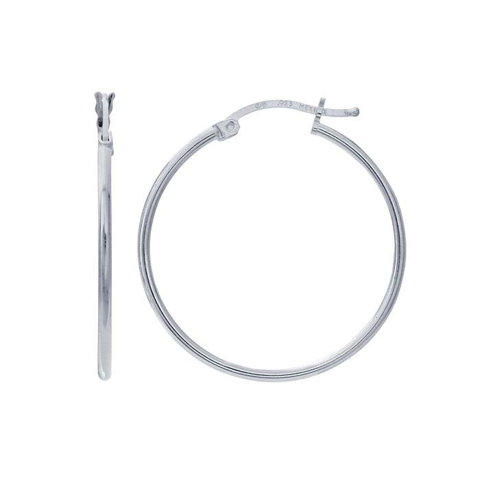 Creolen aus Sterlingsilber, 1,5 mm, mit Schlauch