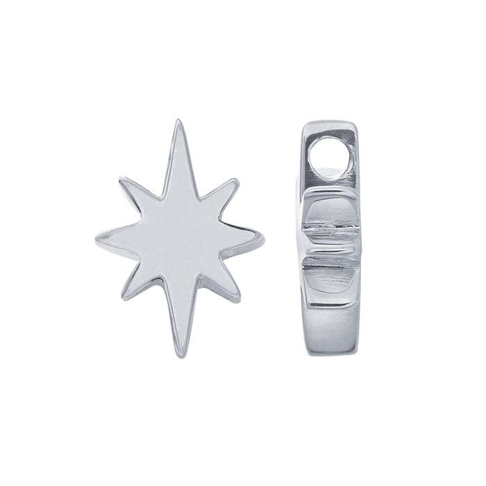 Sterling Silver North Star Bead